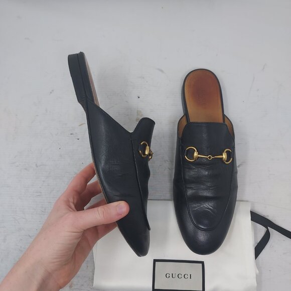 Gucci Black Horsebit Princetown Slide Mule - Picture 7 of 10